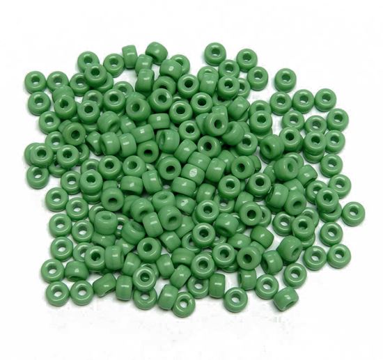 6mm Czech Glass Mini Pony Beads 100pc, Light Green